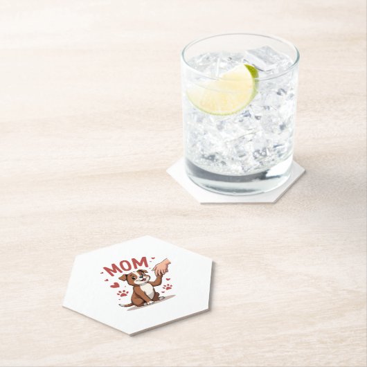 American Bully Mam Cute Dog Mama Funny Women Kartonnen Onderzetters (Insitu)