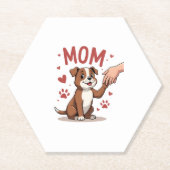 American Bully Mam Cute Dog Mama Funny Women Kartonnen Onderzetters (Voorkant)