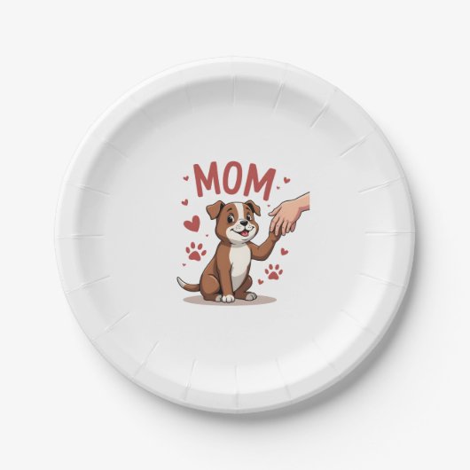 American Bully Mam Cute Dog Mama Funny Women Papieren Bordje (Voorkant)