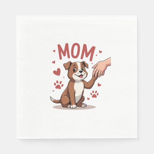 American Bully Mam Cute Dog Mama Funny Women Servet (Voorkant)