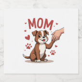 American Bully Mam Cute Dog Mama Funny Women Sparkling Wijnetiket (Enkel label)