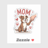 American Bully Mam Cute Dog Mama Funny Women Sticker (Vel)