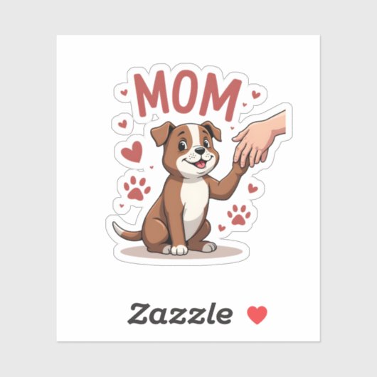 American Bully Mam Cute Dog Mama Funny Women Sticker (Vel)