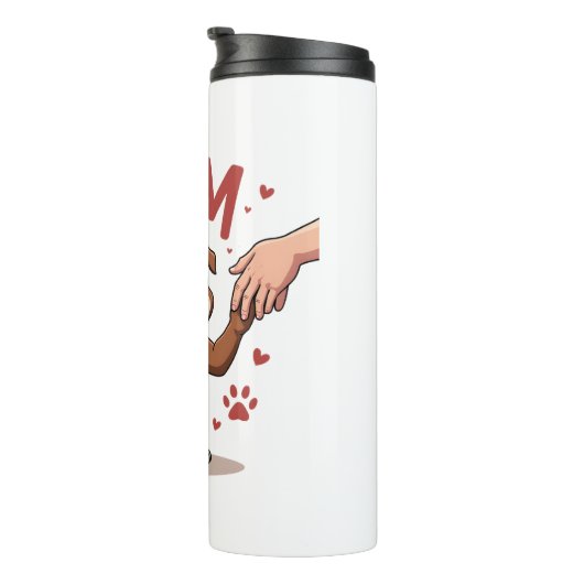 American Bully Mam Cute Dog Mama Funny Women Thermosbeker (Geroteerd rechts)