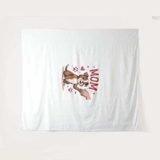 American Bully Mam Cute Dog Mama Funny Women Wandkleed (Voorkant (horizontaal))