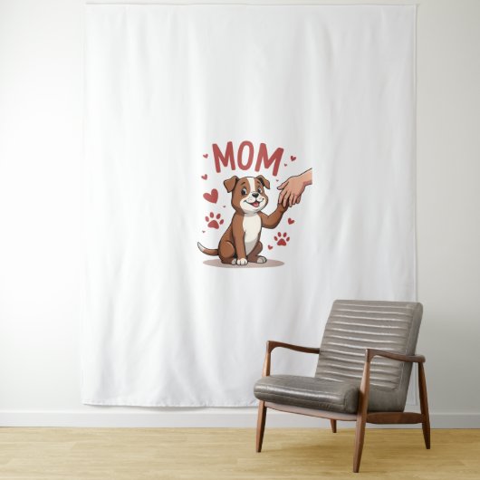 American Bully Mam Cute Dog Mama Funny Women Wandkleed (In situ)