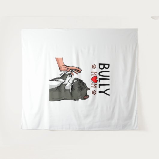 American Bully Mam Cute Dog Mama Funny Women Wandkleed (Voorkant (horizontaal))