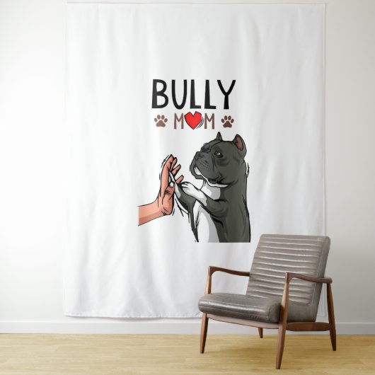 American Bully Mam Cute Dog Mama Funny Women Wandkleed (In situ)