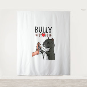 American Bully Mam Cute Dog Mama Funny Women Wandkleed