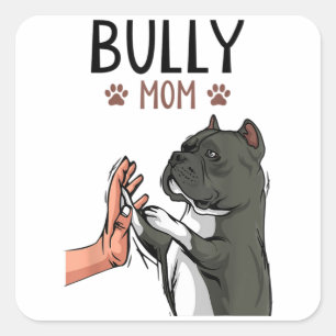 American Bully Mam Cute Dog Vierkante Sticker