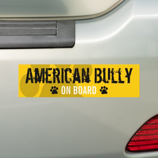 American Bully on Board Bumpersticker (Op auto)