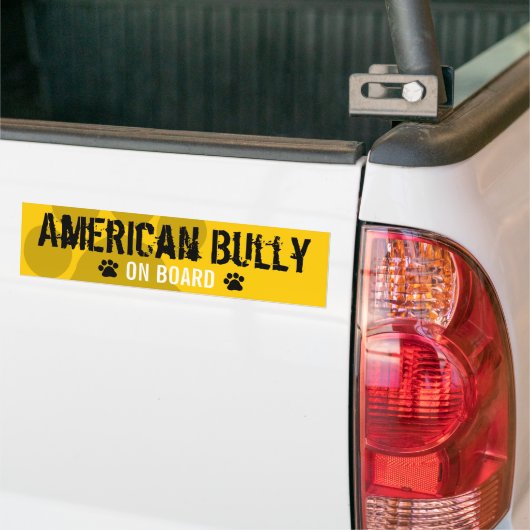 American Bully on Board Bumpersticker (Op Truck)
