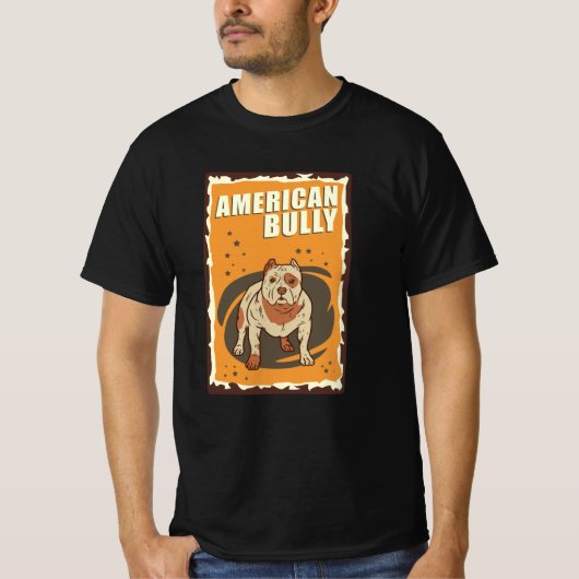 American Bully Retro | Amerikaanse stichtingen van T-shirt (Voorkant)