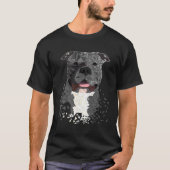 American Bully XL Without Cuped Ears Polygon T-shirt (Voorkant)