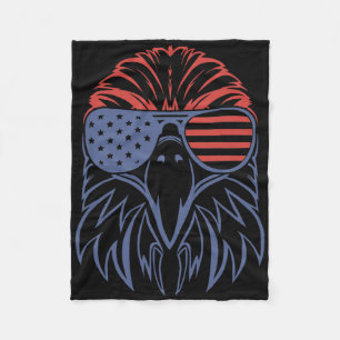American Byld Eagle USA Flag Shirt 4 juli EAG Fleece Deken