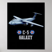 American C-5 Galaxy Military Transrt Aircraft  Poster (Voorkant)