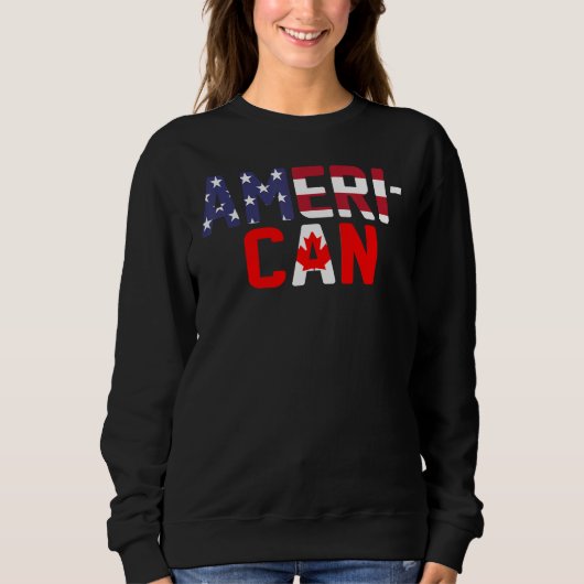 American Canadian Flag apparel America Canada Patr Trui (Voorkant)