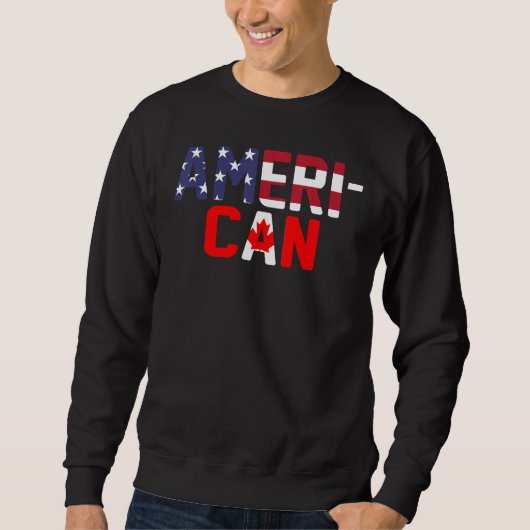 American Canadian Flag apparel America Canada Patr Trui (Voorkant)