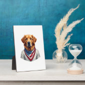 American Canine Golden Retriever Vintage Tee Fotoplaat (Zijkant)