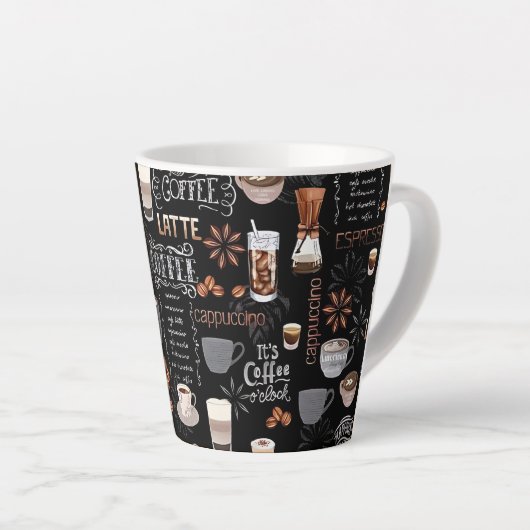 american cappuccino latte mok (Rechterhoek)