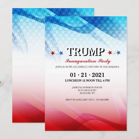 American Celebration Inaugural Uitnodiging (Voorkant / Achterkant)