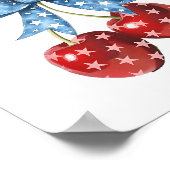 American Cherry Pie Coquette Bow Vrouwen Meisjes C Poster (Hoek)