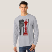 American Chess King Patriotic Flag T-shirt (Voorkant volledig)