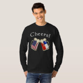 American Chilean Patriot US Flag Beer Drinks Chile T-shirt (Voorkant volledig)