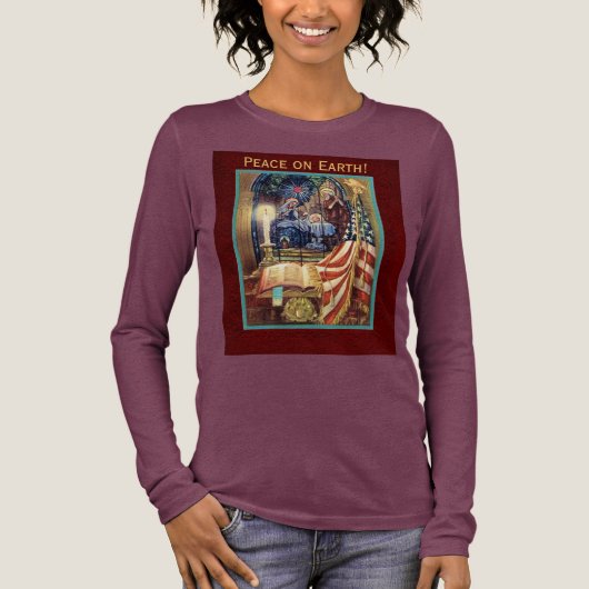 American Christmas  Tri-Blend Shirt (Voorkant)