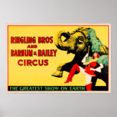 AMERICAN CIRCUS Ringling Bros Acrobat-Show Poster (Voorkant)