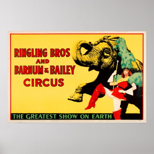 AMERICAN CIRCUS Ringling Bros Acrobat-Show Poster (Voorkant)