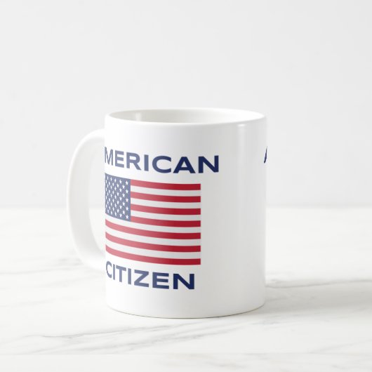 American Citizen Bold USA Flag Classic Mok (Voorkant links)