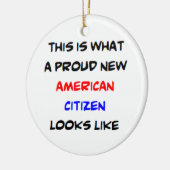 american citizen, proud new keramisch ornament (Links)
