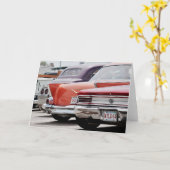 American Classic Car Lover's Notecard Kaart (Gele Bloem)