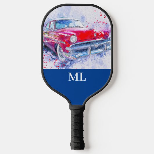 American Classic Car Monogramed Pickleball Paddle (Voorkant)