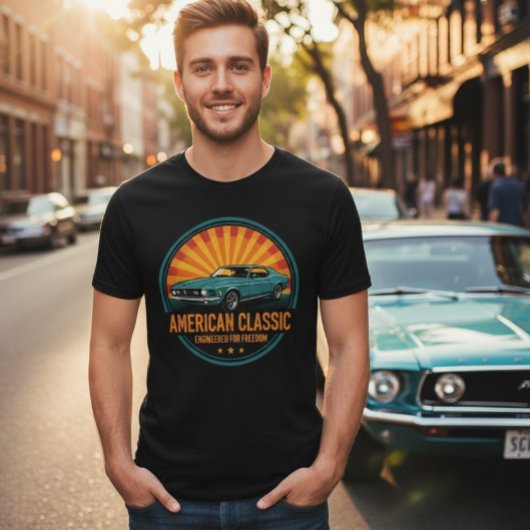 American Classic Muscle Car Retro T-Shirt