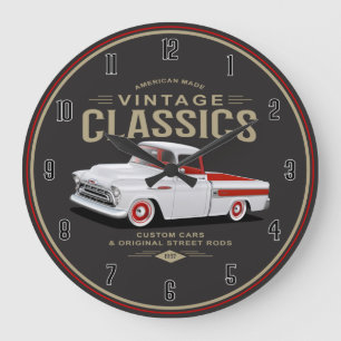 American Classics White Truck Large Clock Grote Klok