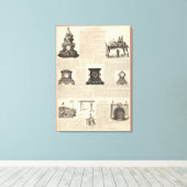 American Clock Company Canvas Afdruk (Insitu (Houten vloer))