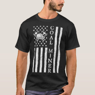 American Coal Miner USA Vlag Grappige Mijnbouw Gi T-shirt
