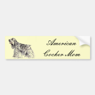 American Cocker Mam Bumpersticker