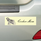 American Cocker Mam Bumpersticker (Op auto)