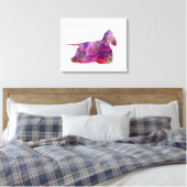 American Cocker Spaniel 01 in watercolor 2 Canvas Afdruk (Insitu (Slaapkamer))