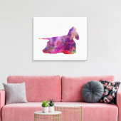 American Cocker Spaniel 01 in watercolor 2 Canvas Afdruk (Insitu (Woonkamer))