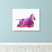 American Cocker Spaniel 01 in watercolor 2 Canvas Afdruk (Insitu (Houten vloer))