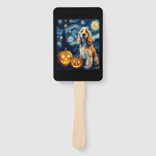American Cocker Spaniel Cute Dog Halloween Jack O  Handwaaier (Voorkant)