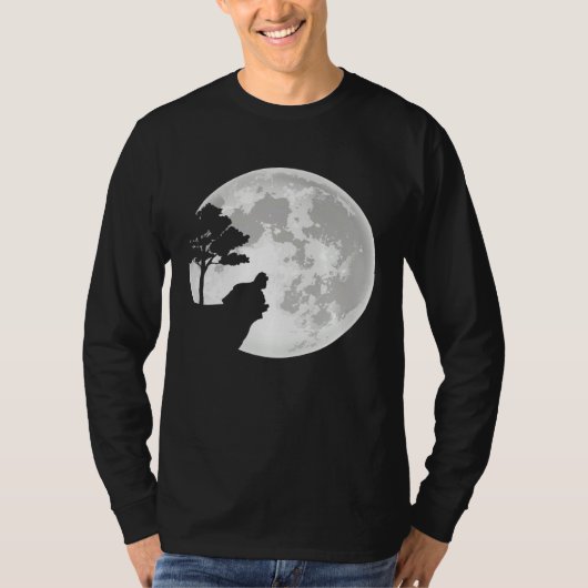 American Cocker Spaniel Moon Halloween Costume T-shirt (Voorkant)
