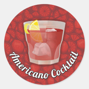 American Cocktail Classic Round Sticker