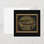 American Colonial Schooner Sir Edward Hawke Feestdagenkaart (Voorkant / Achterkant)