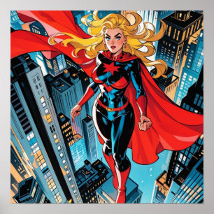 American Comics, Amerikaanse stripserie superheld Poster