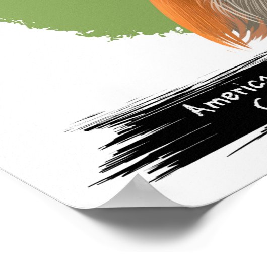 American Coonhound Portrait | Portret afdrukken Poster (Hoek)